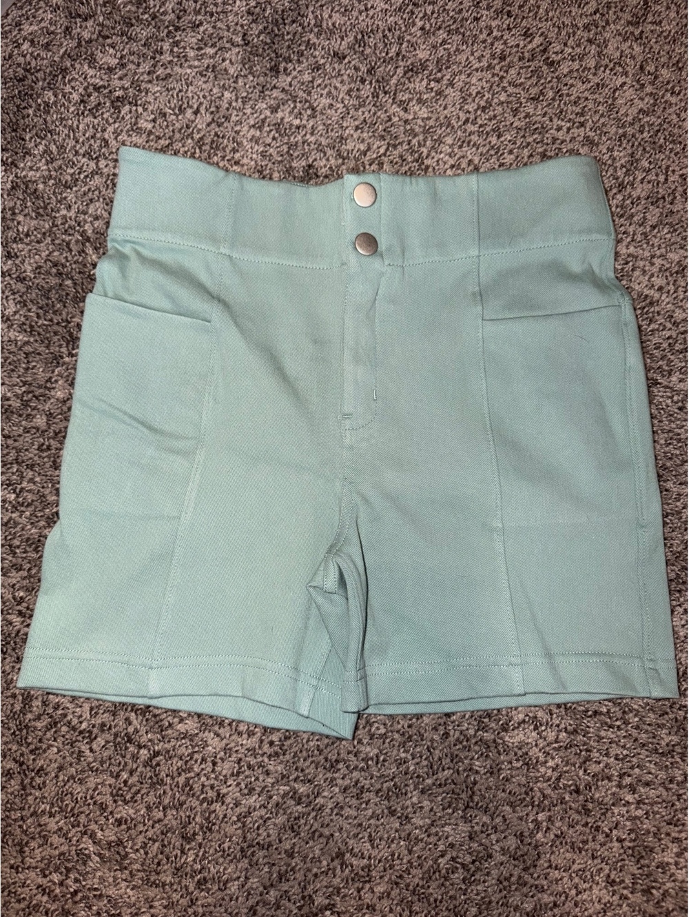 Rae Mode Women's High Waist Mint Green Shorts Size M 0001